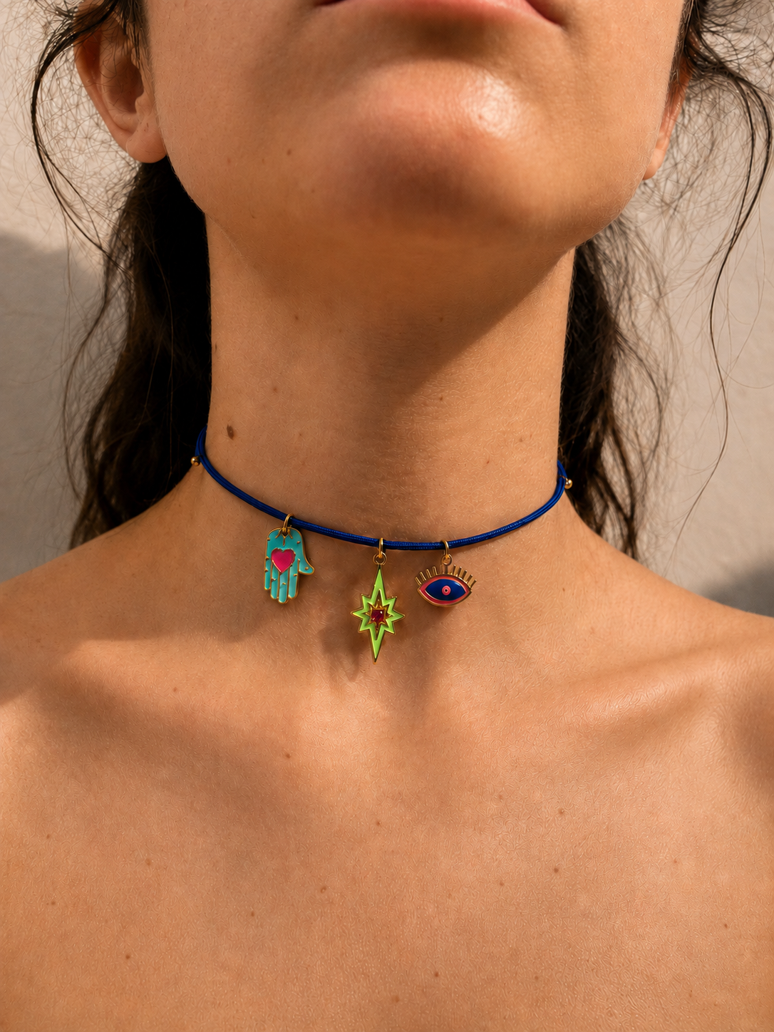 Choker Blue - Choose your charms