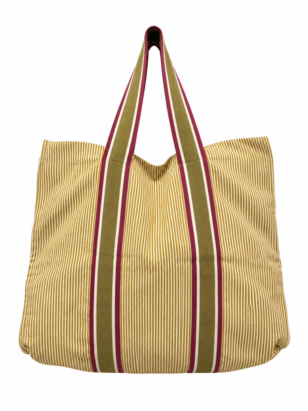 L Tote Mare - Green and White Candy Stripe