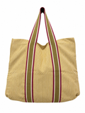 L Tote Mare - Green and White Candy Stripe