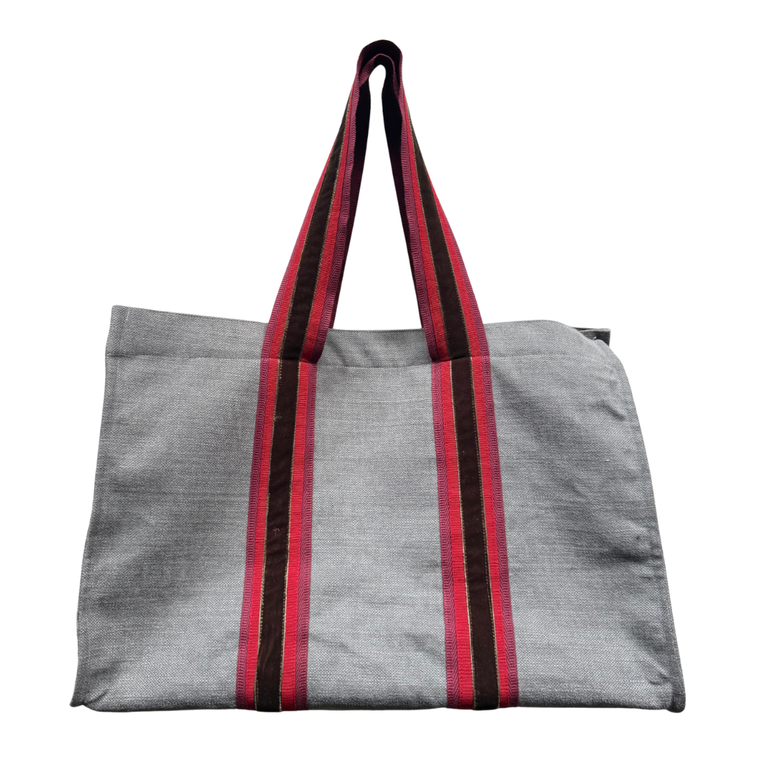 L Tote - Grey Cotton