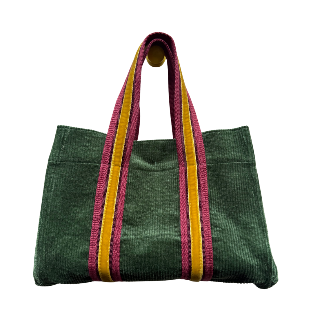 XS Tote - Green Corduroy