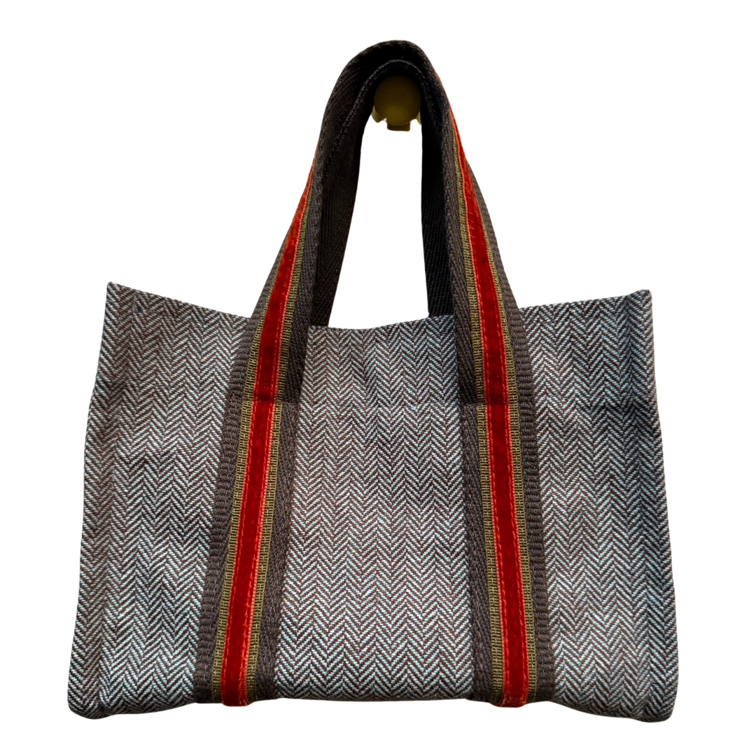 XS Tote - Blue Chevron