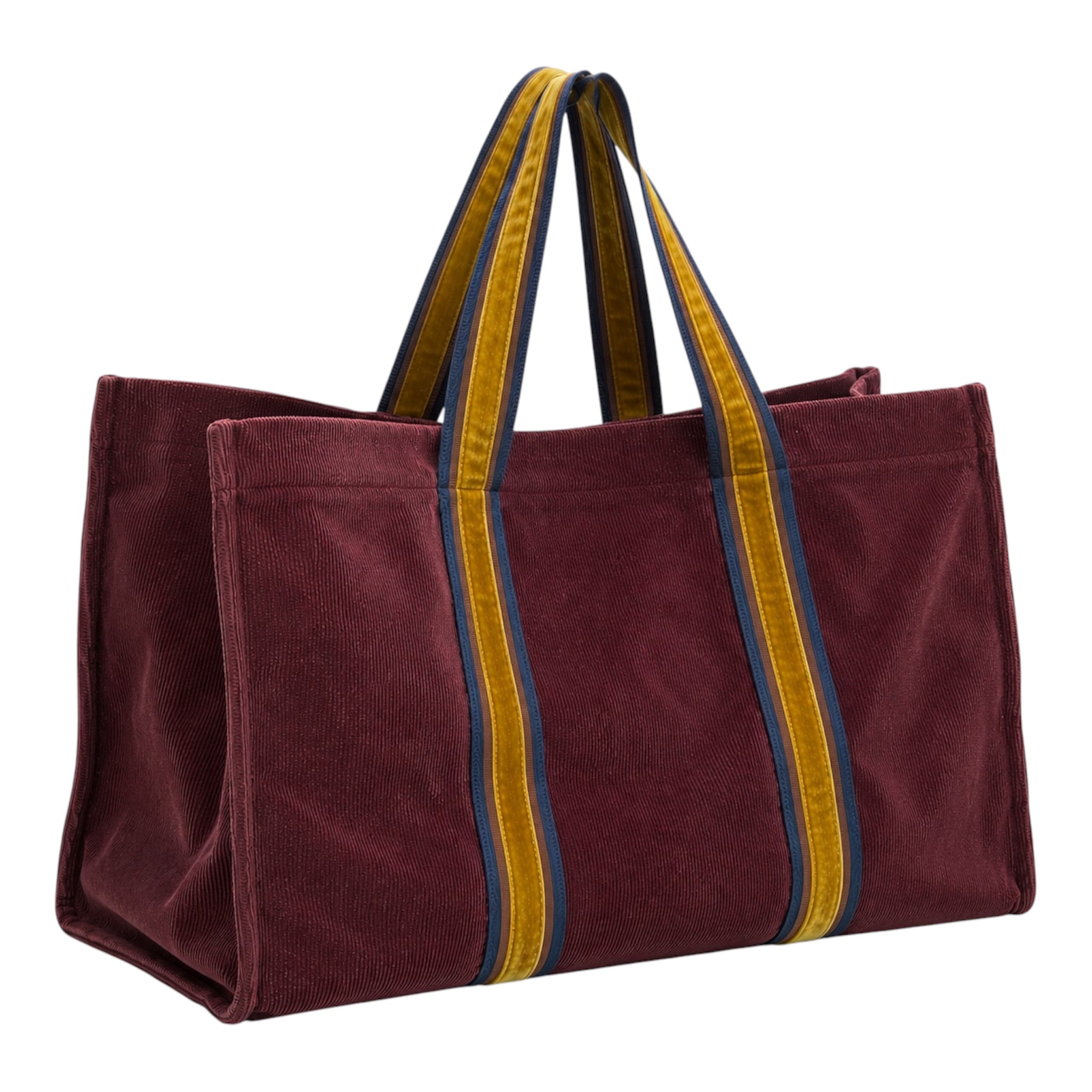L Tote - Burgundy Corduroy
