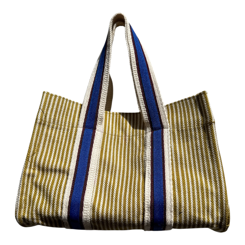 XS Tote - Green and White Candy Striped