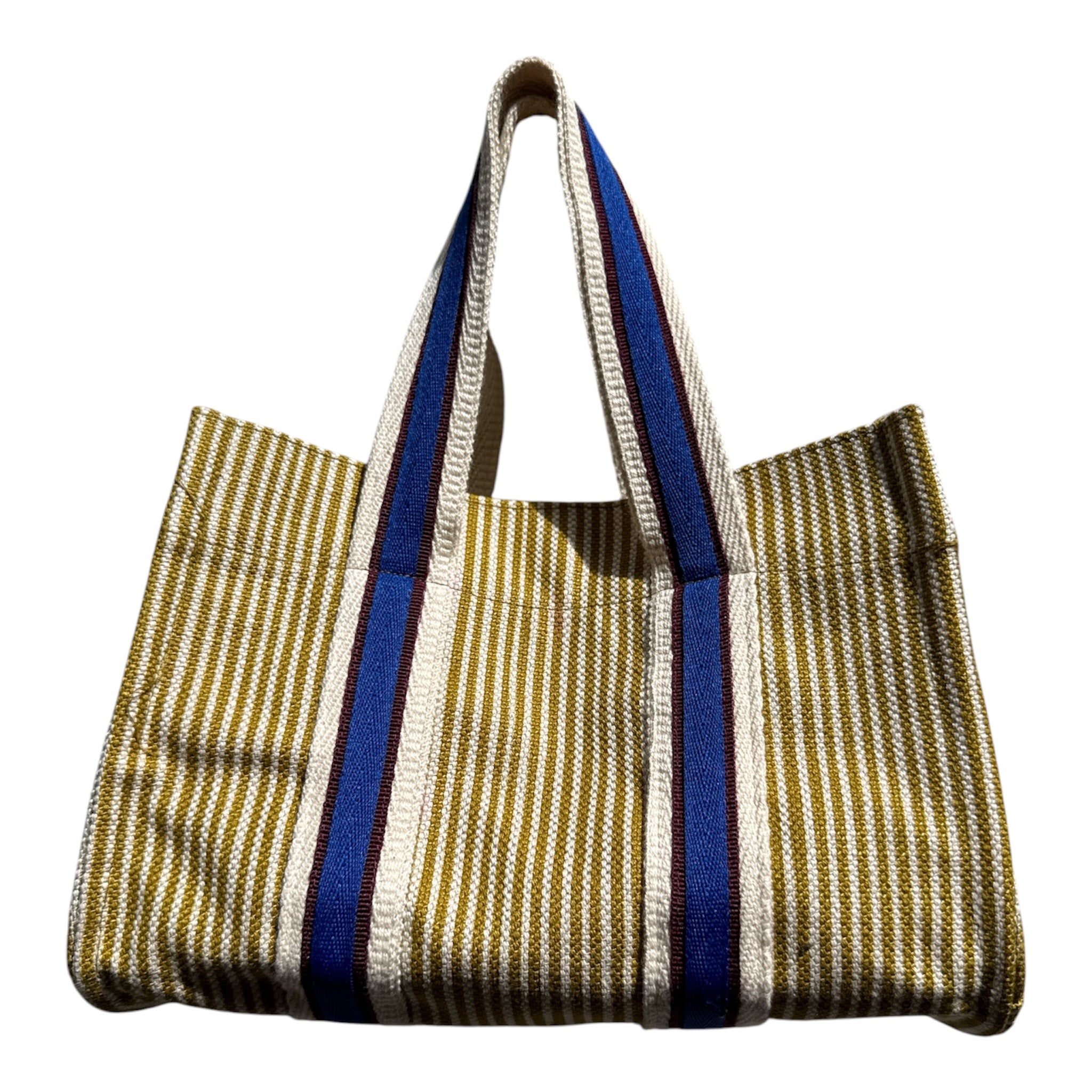XS Tote - Green and White Candy Striped