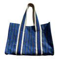 XS Tote - Blue and Green Striped