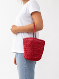 Crochet Bucket - Red